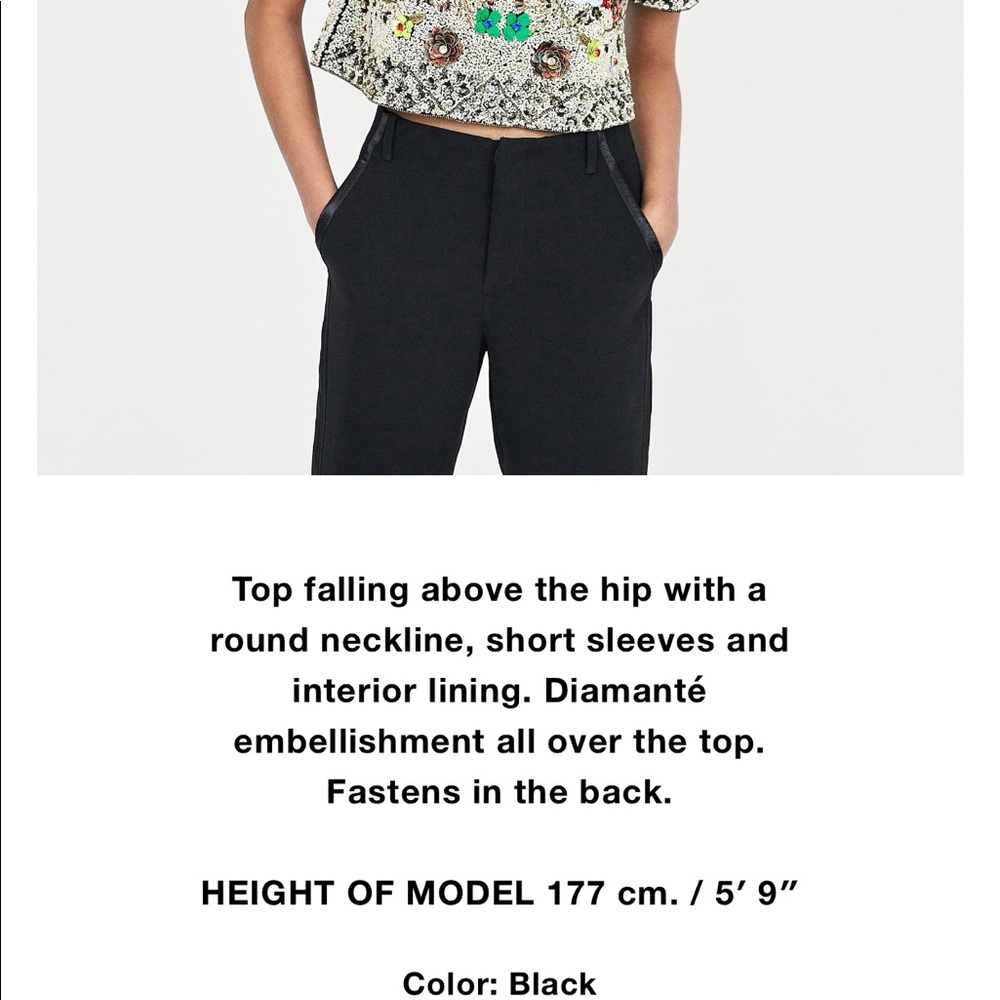 ZARA SEQUIN BEADED EMBELLISHED TOP // LIMITED ETD - Picture 6 of 8